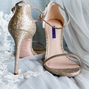 Platinum Lame Nudistsong Sandals